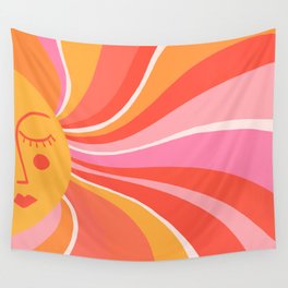 Sunshine Swirl – Pink & Peach Palette Wall Tapestry