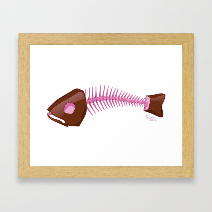 Chocolate Fish Bones Framed Art Print