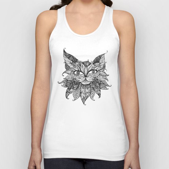 Abstract ZIA Cat Unisex Tank Top