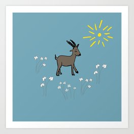 Mountain Goat-4 Art Print