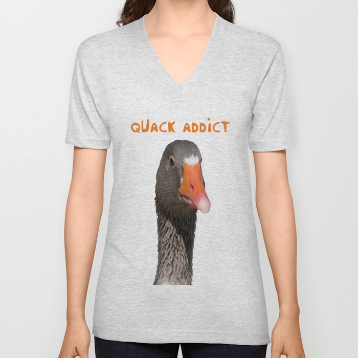 Quack Addict V Neck T Shirt