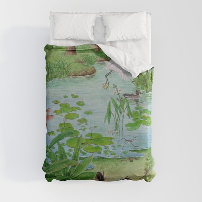 A Day of Forest (4). (the lake ecosystem) Duvet Cover