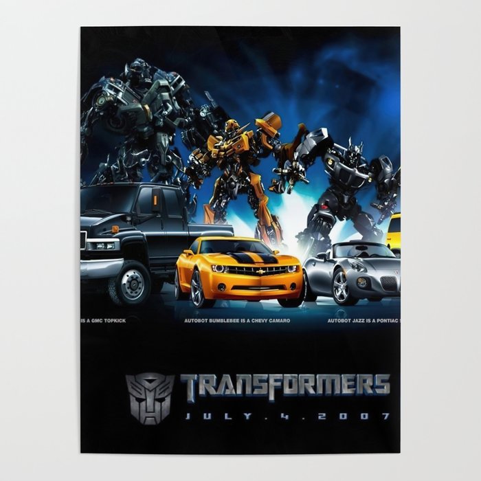 Transformers Poster Water Bottle by Mallory Cordova