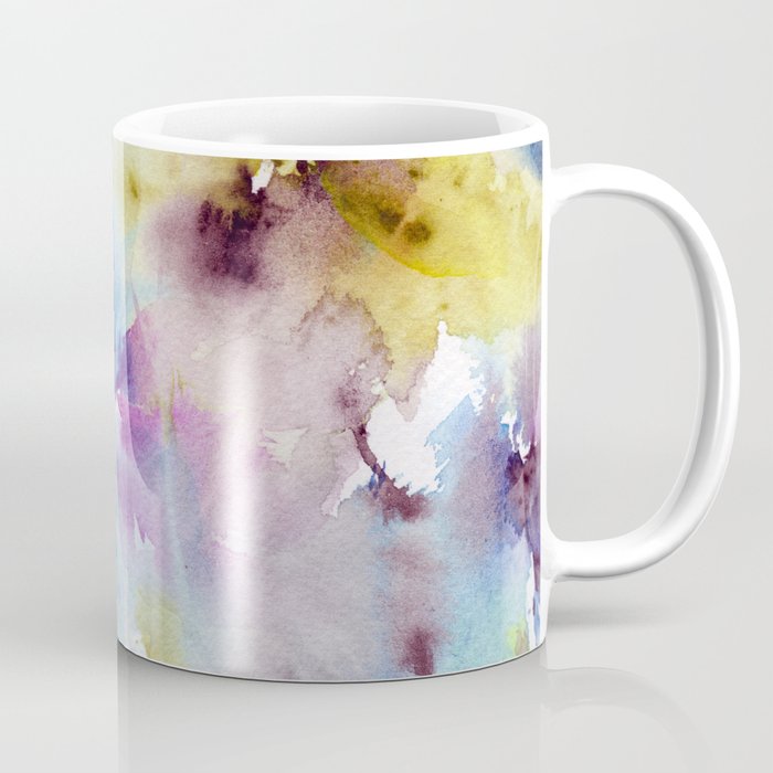 Blue abstract pattern. Abstract flowers. Coffee Mug