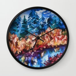Fall in Rockies Wall Clock