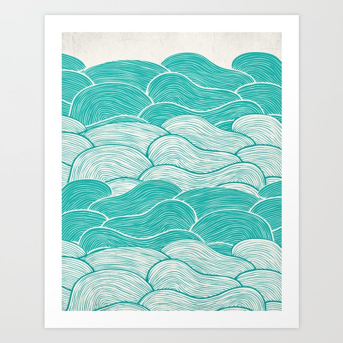 The Calm and Stormy Seas Art Print