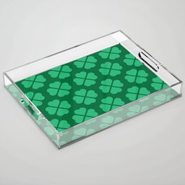 Clover love - green Acrylic Tray