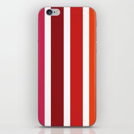 Shana - Pink Red Colourful Minimalistic Retro Stripe Art Design Pattern iPhone Skin