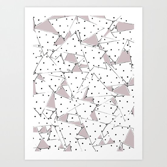 Dots and Triangles Art Print