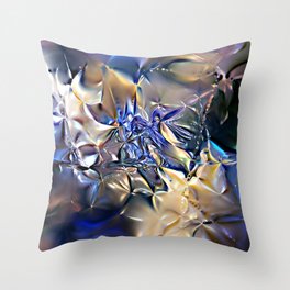 Shiny foil - haptic structure  -  abstract plastic look 207 - decor design Throw Pillow