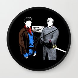 Two Sides of the Same Coin Wall Clock