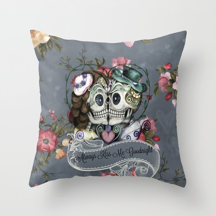 Always Kiss Me Goodnight Ll Throw Pillow By Folknfunky Society6