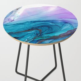 Alcohol Ink Geode Side Table