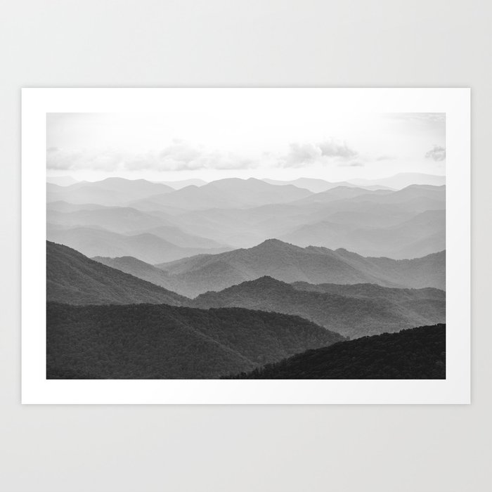 Forest Fade Black And White Landscape Nature Photography Art Print By Cascadia Society6