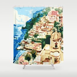 Positano Amalfi Coast Italy Shower Curtain