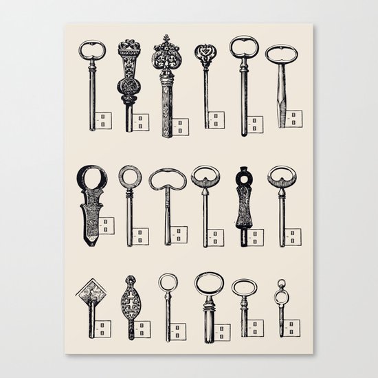 Usb Keys Canvas Print