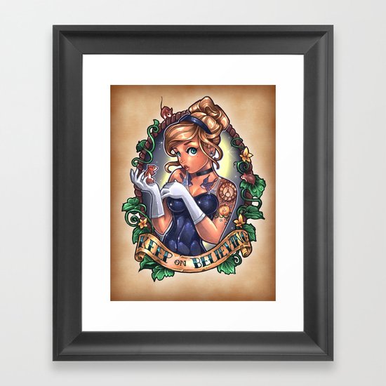 KEEP ON BELIEVING Framed Art Print
