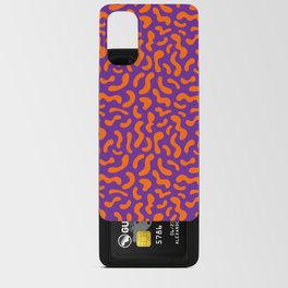 Retro Memphis Squiggles (Orange & Purple) Android Card Case