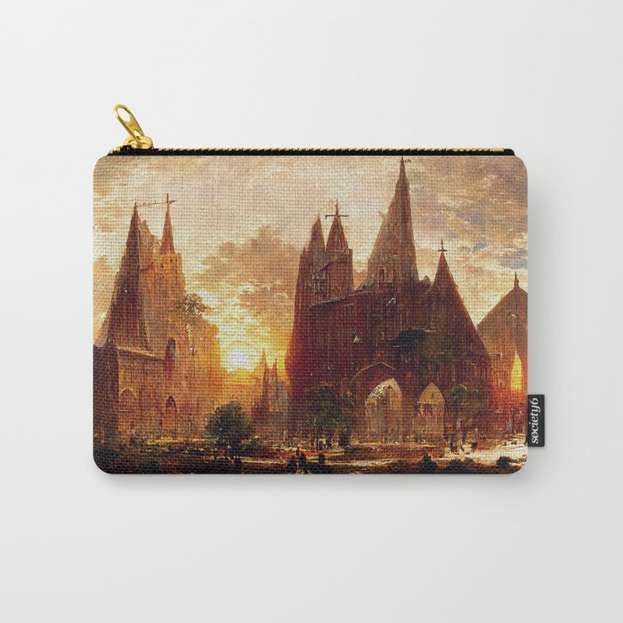 Medieval Fantasy Town Carry-All Pouch