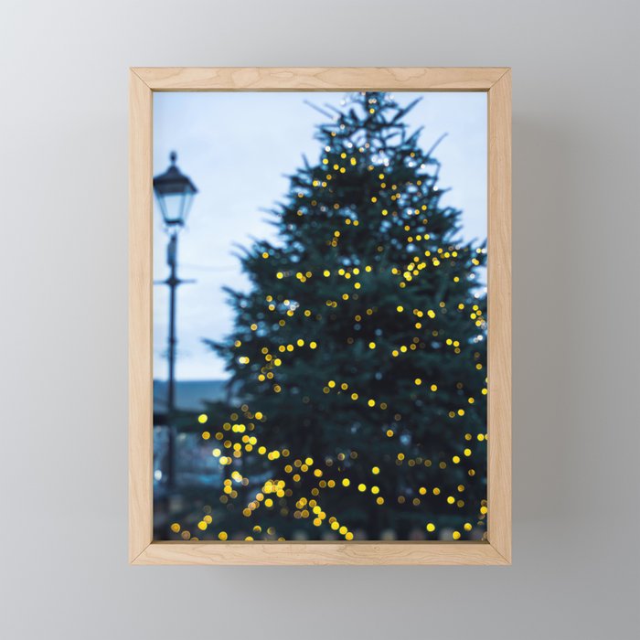 Christmas in the Square Framed Mini Art Print