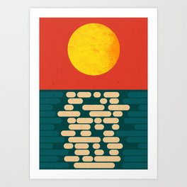 Sun Over The Sea - Afternoon Art Print