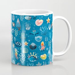 playful sea life pattern Coffee Mug