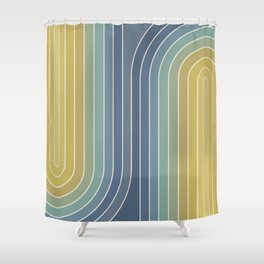 Gradient Curvature VIII Shower Curtain
