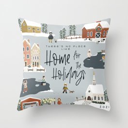 Small Town Christmas  Throw Pillow
