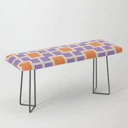 Classic Hollywood Regency Pattern 781 Lavender and Orange Bench