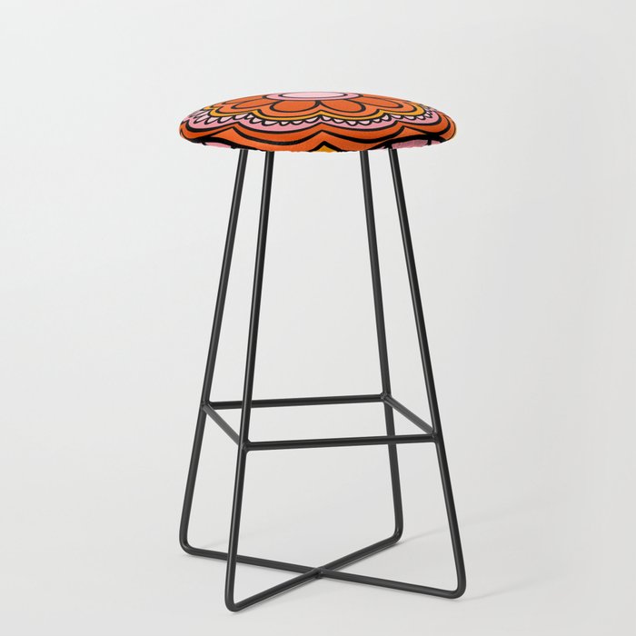 Flower Granny Square Bar Stool