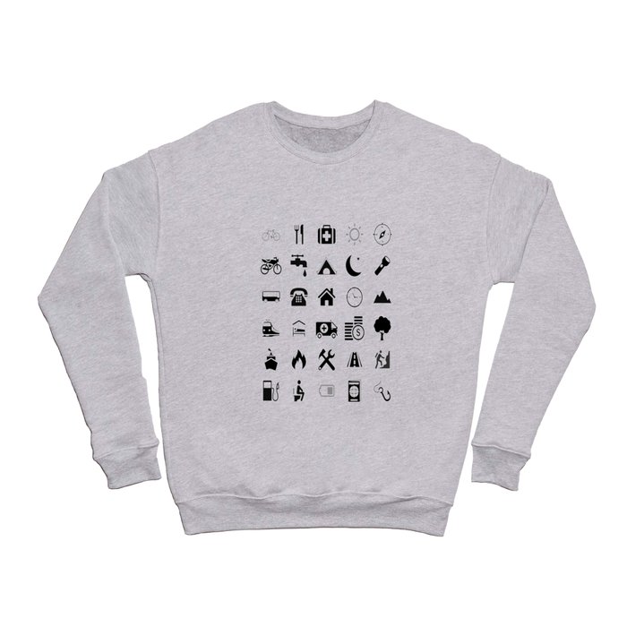 Extreme White Icon model: Traveler emoticon help for travel t-shirt Crewneck Sweatshirt