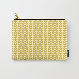 mustard chevron Carry-All Pouch