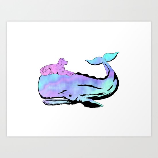 Oh, Whale! Art Print