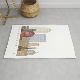 Indianapolis skyline poster Rug