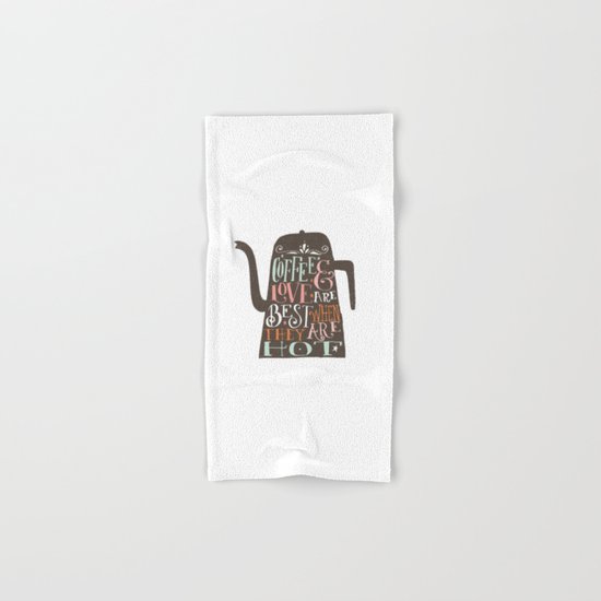COFFE & LOVE Hand & Bath Towel