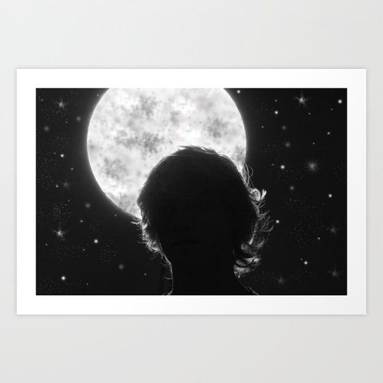 Exaggerated Night Sky Art Print