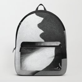 Face Sad Blach and WhiTe Backpack