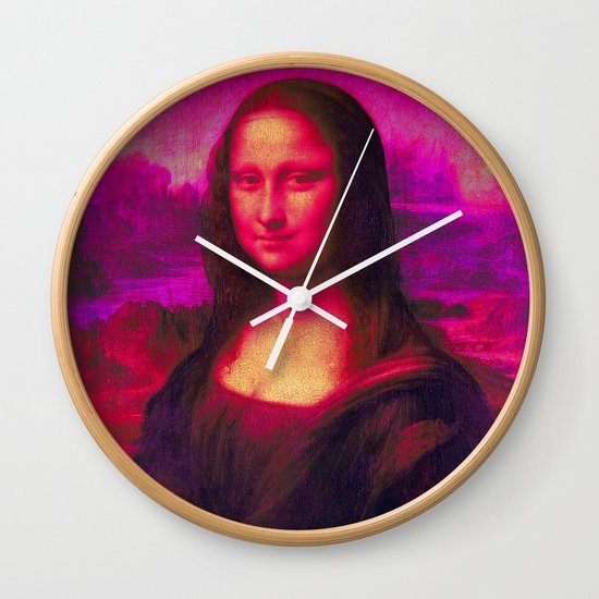 Mona Lisa's Haze (pink) Wall Clock