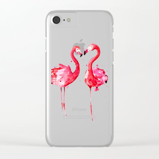 Flamingo Clear iPhone Case