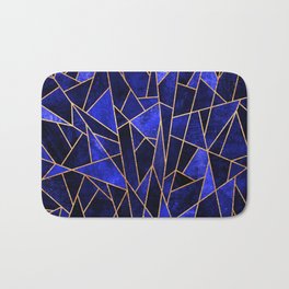 Shattered Sapphire Bath Mat | Digital, Curated, Pattern, Graphicdesign, Graphic Design, Abstract 