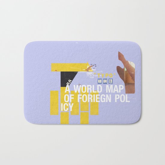 A World Map of Foreign Policy (book jacket cover) Bath Mat
