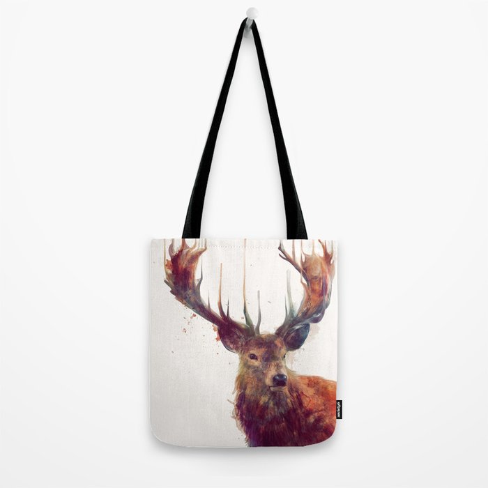Red Deer // Stag Tote Bag by amyhamilton | Society6