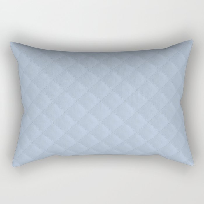Powder Blue Stitched and Quilted Pattern Rectangular Pillow