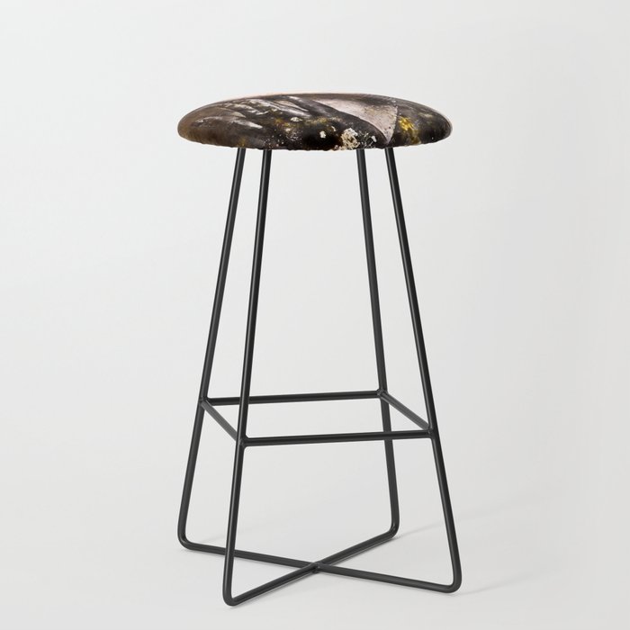 Beautiful Abstract Black and Gold Woman Portrait Bar Stool