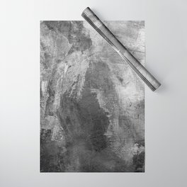 Texture pattern. Grunge black and white old wall.  Wrapping Paper