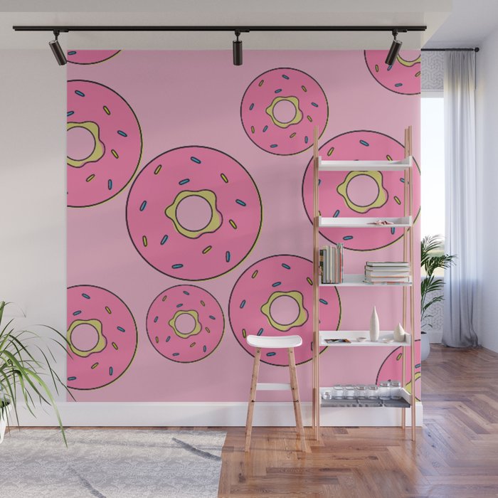 Pink Donut Wall Mural