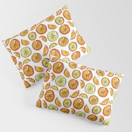 Illustrated Oranges and Limes Pillow Sham