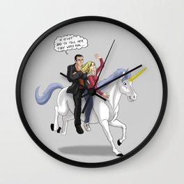 Unicorns - Ninth Doctor Wall Clock