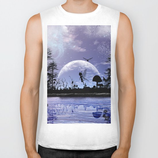 Fairy silhouette Biker Tank