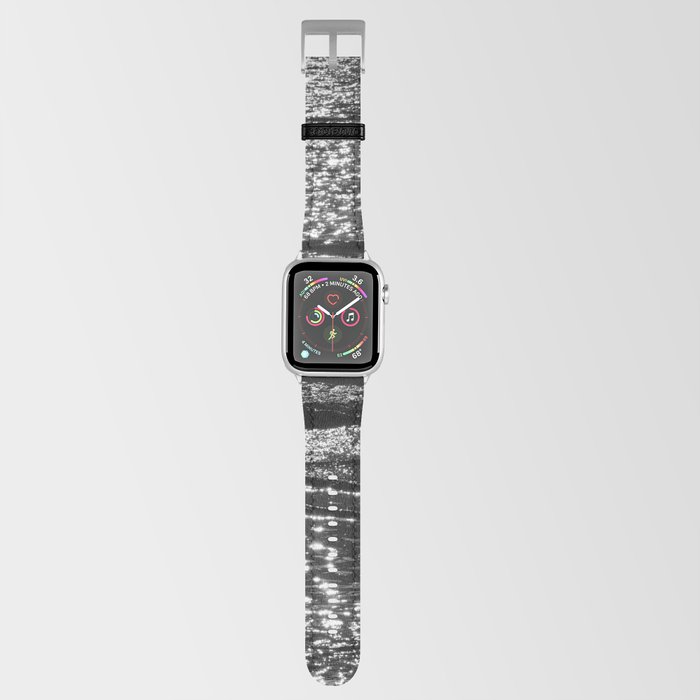 Calm Black and White Ocean Waves Apple Watch Band